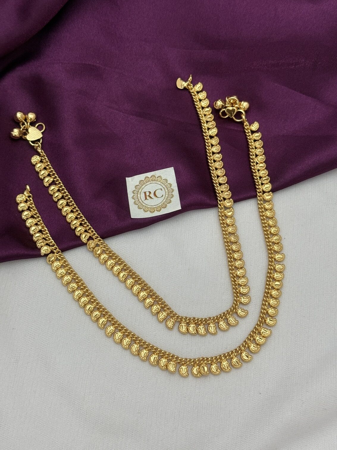 Gold plated anklet RC2723