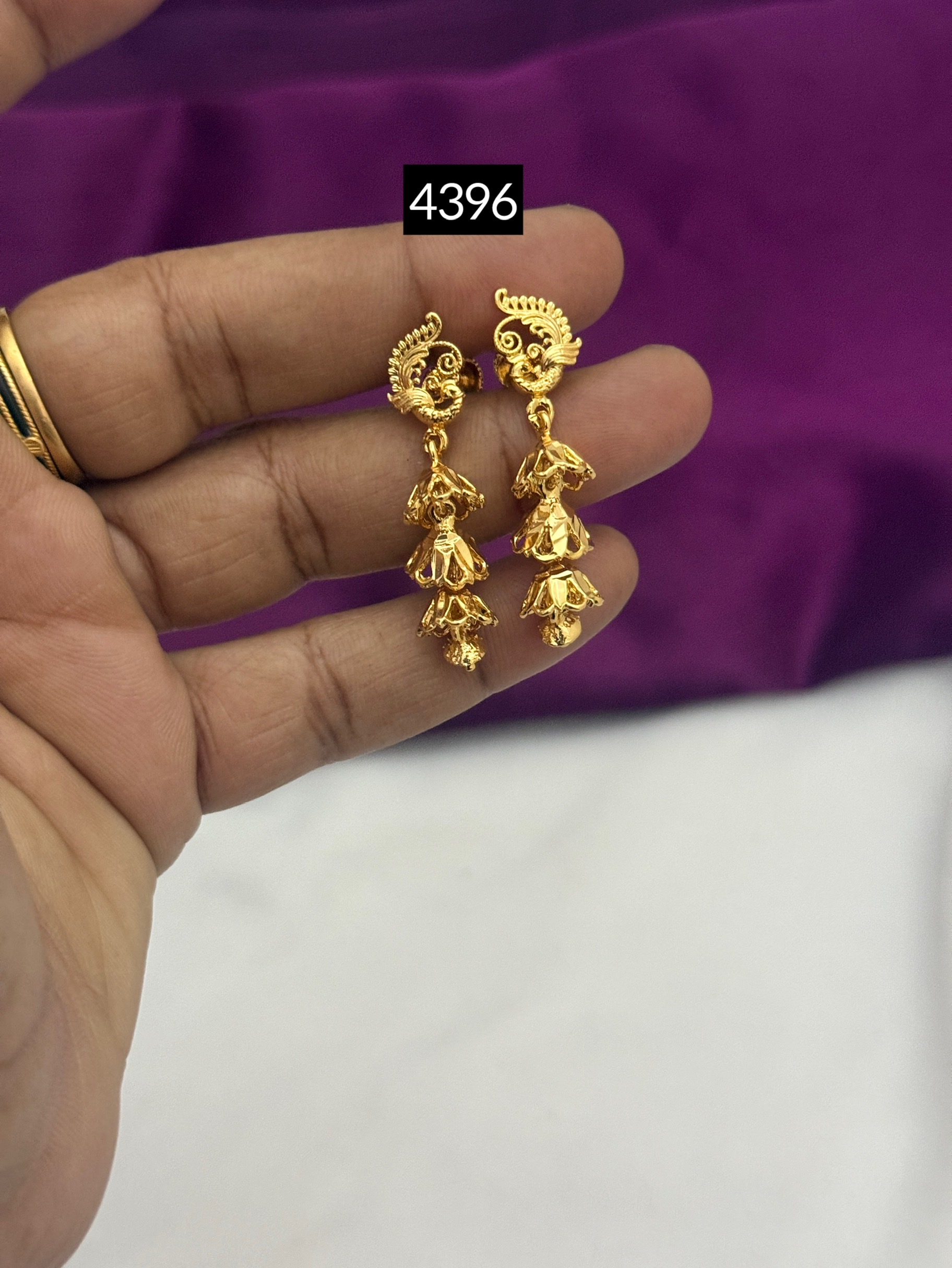 Gold plated earring RC4396