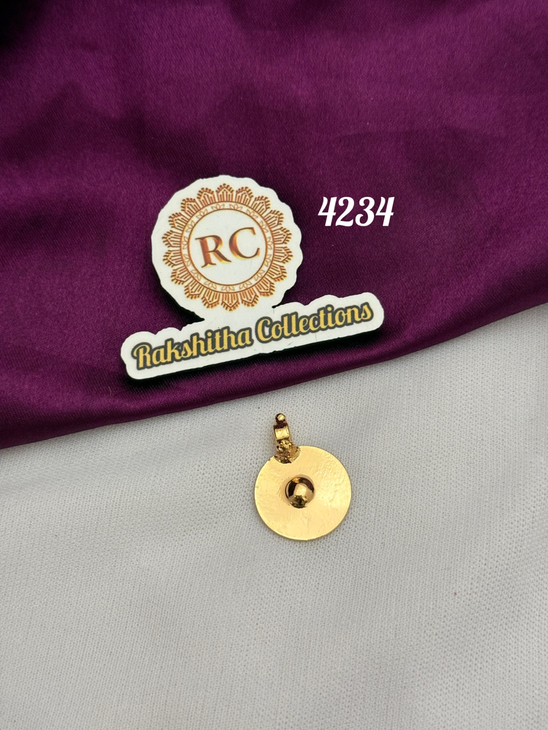 Gold plated thali RC4234
