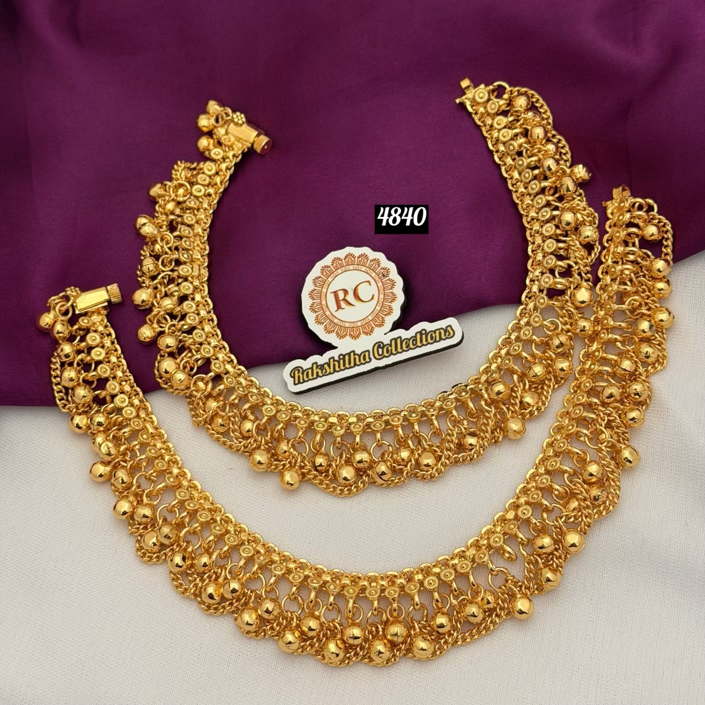 Gold look anklet RC4840